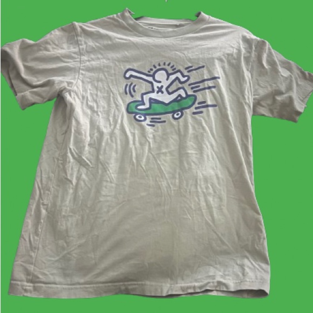 Uniqlo UT Archive UT Short Sleeve Beige Graphic T-Shirt -Keith Haring Size:Small